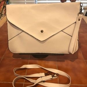 Large White Envelope Wristlet/Crossbody